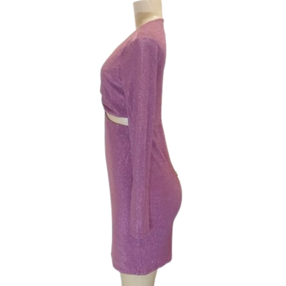 NWT Women's Long Sleeve Cut Out Lurex Bodycon Dress - Wild Fable - XS/S/M/L/2X - Picture 2 of 7
